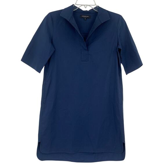 Lafayette 148 Ny Tunic Dress Sz Small Minimalist Popover Resort Capsule Coastal - Picture 1 of 12